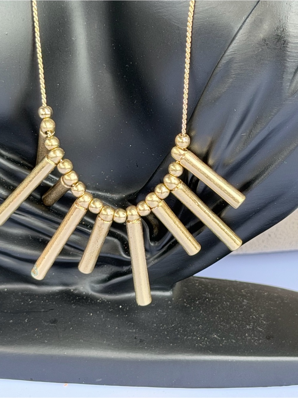 Gold Bar Fringe Necklace - Women Jewelry